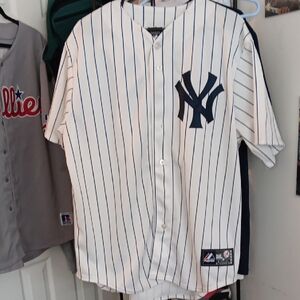 Yankees Striped Baseball Jersey